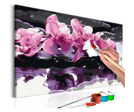 Pictura pe numere - Purple Orchid - 60x40cm