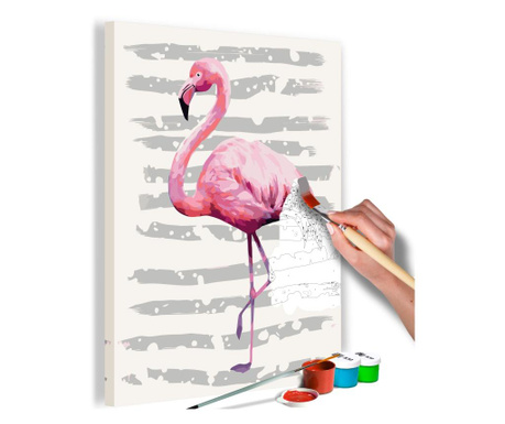 Pictura pe numere - Beautiful Flamingo - 40x60cm