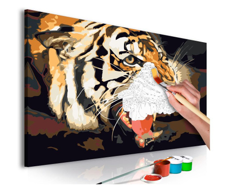 Pictura pe numere - Tiger Roar - 60x40cm