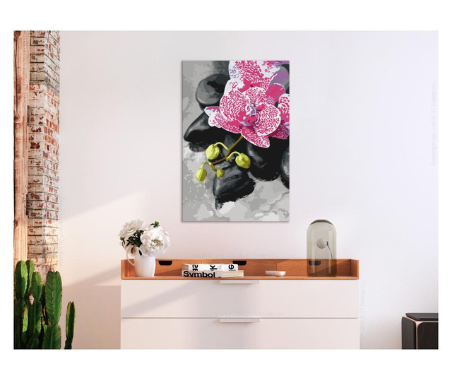 Pictura pe numere - Pink Orchid - 40x60cm