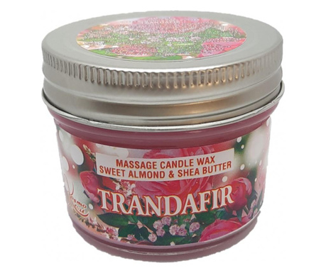 Massage candle wax with sweet almond & shea butter - lumanare pentru masaj - trandafir , 100 ml