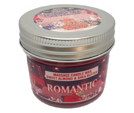 Massage candle wax with sweet almond & shea butter - lumanare pentru masaj - romantic , 100 ml