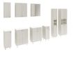 Soldat Baie haaus Zaria, 2 Usi, Alb lucios/Alb, MDF, L 30 x l 27 x H 190 cm