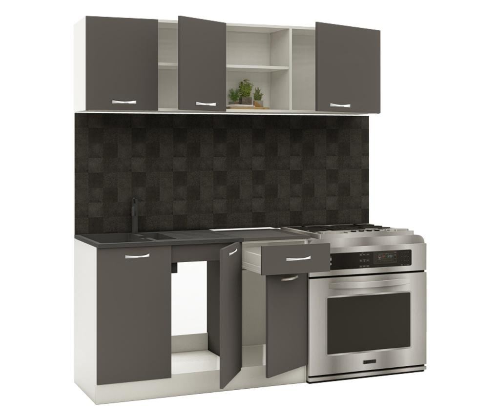 Set Bucatarie haaus Kara, Antracit/Alb, L 180 cm - 2