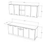 Set Bucatarie haaus Nisa, Stejar Wotan/Alb, L 200 cm thumbnail 3
