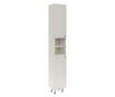 Soldat Baie haaus Zaria, 2 Usi, Alb lucios/Alb, MDF, L 30 x l 27 x H 190 cm