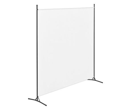 Paravan / separator de cameră Tarazona pe 2 picioare stabil decorativ 176 x 175 cm oțel/poliester bej [en.casa]