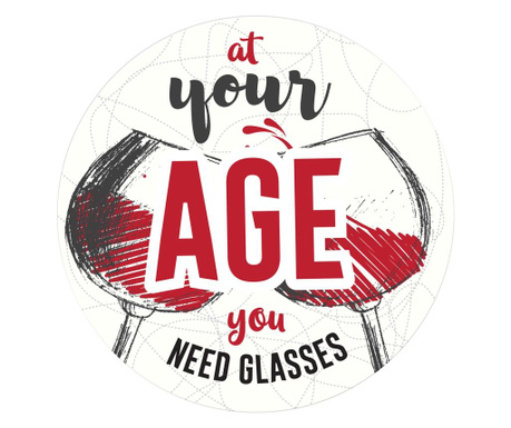 Табелка-картичка - код:А - at your age you need glasses