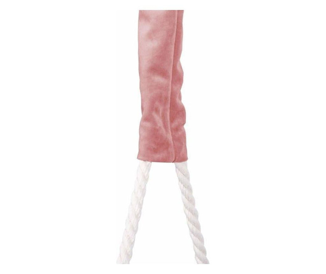 Leagan pentru copii, lemn, perna roz, 33.4x34.5x25 cm, Springos