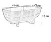 Ghiveci Mercaton pentru Flori, Model Butoi Vintage, Plastic, 41x30x19 cm