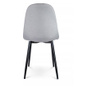 Стол в скандинавски стил, текстилен, метален, светло сив, 43x52x88 cm, Lissy