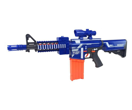 Детска играчка електрическа картечница, с дунапренени куршуми, LeanToys, 4806