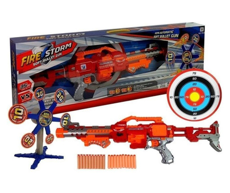 Комплект за игра за деца, дунапренова пушка и въртяща се мишена MCT 7522