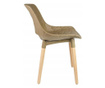 Skandináv stílusú szék, PP, fa, max 130 kg, bézs, 45x55x77 cm, Davis