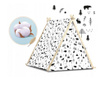 Детска палатка за игра с 2 възглавнички и лампа с висяща крушка, MCT 740500, 107 X 116 X 110 cm - Бяла
