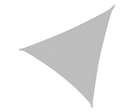 Copertina parasolar, triunghiulara, inele metalice, gri, 3x3x3 m,...
