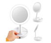 Oglinda cosmetica, cu LED MCT Beauty, dubla, marire 1x/10x, alb, 4xAA, 16x29 cm
