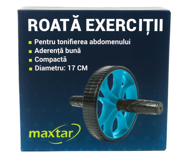 Roata maxtar, pentru abdomene si tonifiere, albastra  20x20cm