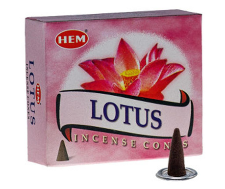 Conuri parfumate HEM, lotus 10 buc