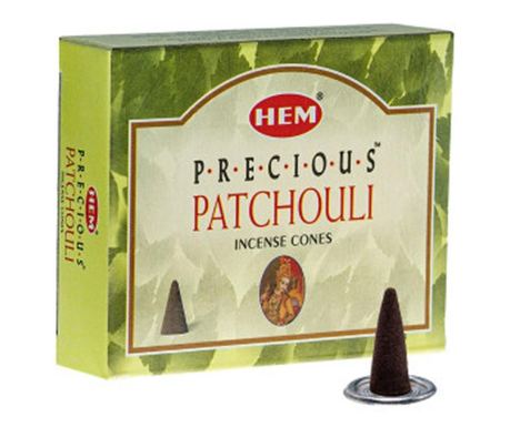 Conuri parfumate HEM, patchouli 10 buc 