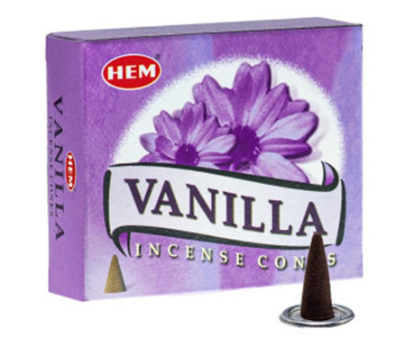 Conuri parfumate HEM, vanilie 10 buc