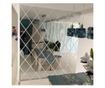 Set 58 Oglinzi Acrilice din PVC - Diamant Romb Sticker Auto-adeziv Decorativ pentru Baie Living si Bucatarie 100 x 100 cm