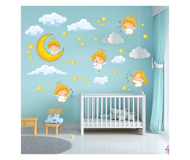 Set stickere decorative perete copii, ingerasii, 60x90 cm