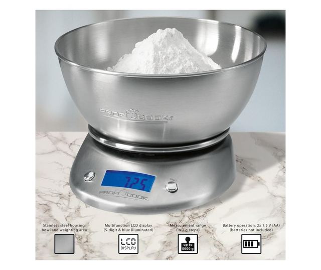 Cantar de bucatarie cu bol, proficook - kw1040
