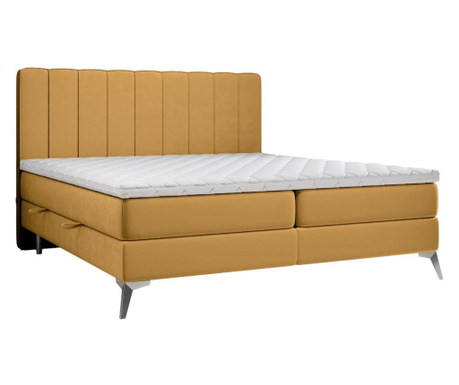 Boxspring postelja s prostorom za shranjevanje Aggaz 200x211 cm
