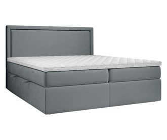 Pat boxspring cu spatiu pentru depozitare Maison De Reve, Tribeca, Structura: fag masiv si lemn de pin modificat termic, 180x211