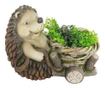 Decoratiune gradina, ceramica, arici cu cos, 37.5x21x27 cm