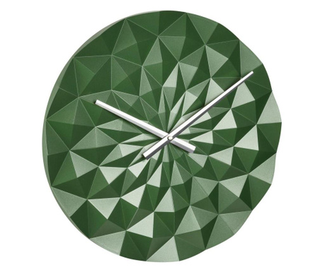 Designer precíziós geometriai analóg falióra, DIAMOND modell, metálzöld, MCT 60.3063.04