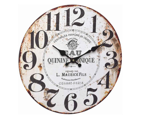 Ceas analog de perete din MDF, design VINTAGE, Quinine Tonique, MCT 60.3045.10