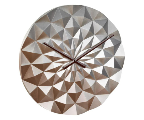 Geometrikus precíziós analóg tervező falióra DIAMOND modell rózsaszín arany fém MCT 60.3063.51