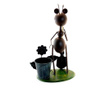 MCT градинска декорация, металик, мравка с лопата, 26x14x40 см