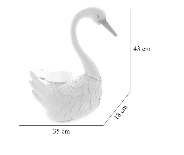 Decoratiune gradina, metalica, gasca, 35x18x43 cm