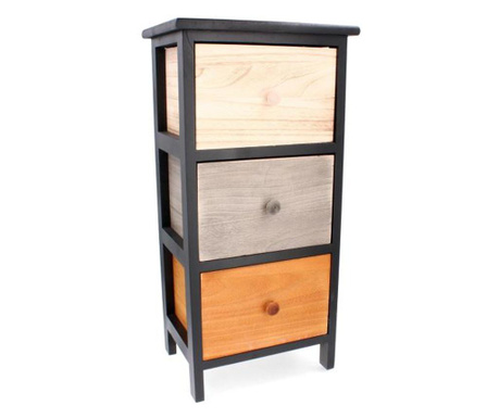 Дървен скрин, 3 чекмеджета, 30x23x61.5 см, old fashion
