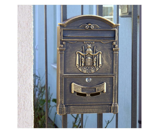 Пощенска Кутия ALU кутия, 410x255x90 мм, алуминий, метал, античен бронз