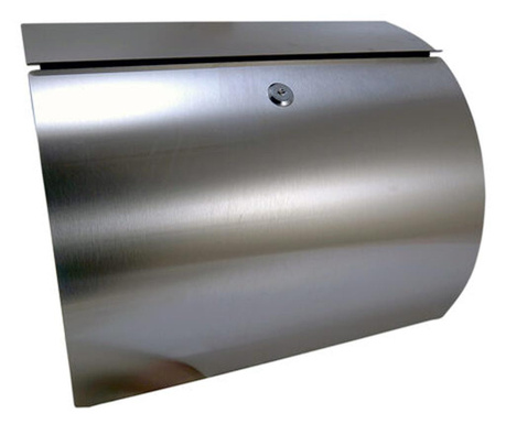 Пощенска кутия, полукръгла, неръждаема стомана, 37,5x10,5x33 см