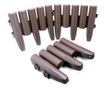 Palisada/bordura pentru gradina, maro, set 8 buc, 27x24 cm, 2.16 m