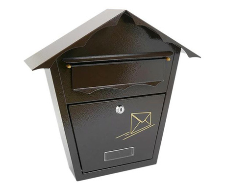 Пощенска кутия, кафява, формат B5, 37x10,5x36,5 см, Damech