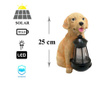 Градинска декорация MCT Garden, полирезин, соларна лампа, кученце с фенер, 14x24x25 см