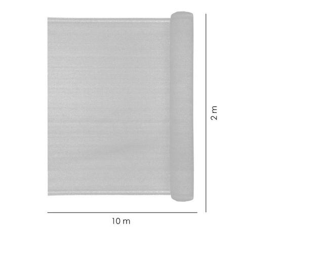 Plasa de umbrire, HDPE, 230 g/mp, grad de umbrire 95%, antracit, 10x2 m