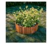 Gard de gradina decorativ din lemn, maro, 200x30 cm