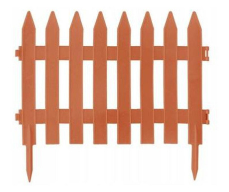 Gard de gradina decorativ, din plastic, maro deschis, 3.2 m x 35 cm