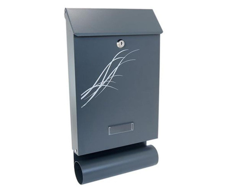 Пощенска кутия Damech, Графит, Формат C4, 25x6.5x44.5 см