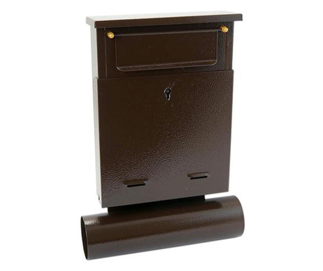 Пощенска кутия Damech, С място за вестник, Кафяв, Формат B6, 23x6.5x33.5 см