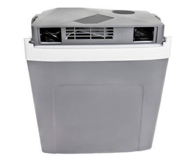 Geanta/lada frigorifica, 2 in 1, racire si incalzire, cu termostat, gri si alb, 12V/220V, 28 L, 40x28x42 cm, Malatec