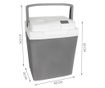 Хладилна чанта с термостат Malatec, 2 в 1, Охлаждане и отопление, Сив / бял, 12V / 220V, 33 л, 40 x 28 x 50 см