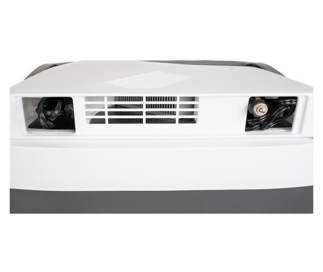 Geanta/lada frigorifica, 2 in 1, racire si incalzire, cu termostat, gri si alb, 12V/220V, 33 L, 40x28x50 cm, Malatec